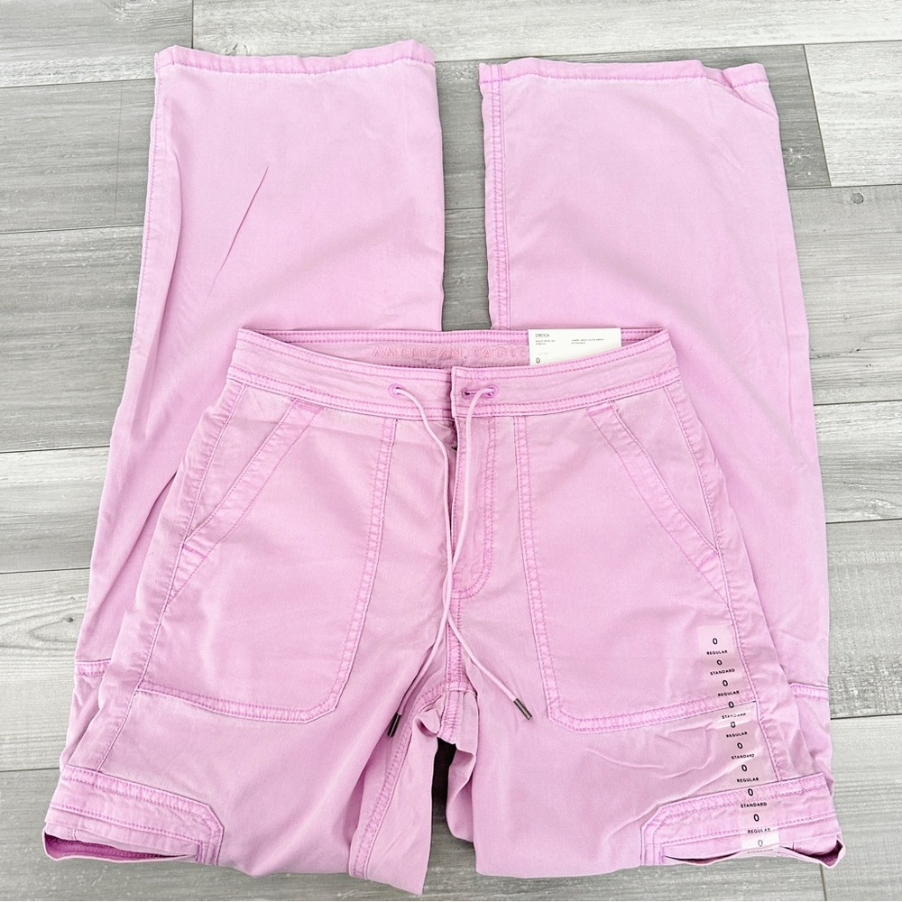 American Eagle Dreamy Drape Baggy Wide Leg Cargo Pants